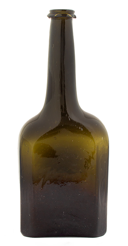 Antique Wine Bottle, Rare Half Size, Rectangular Octangular Cylinder English, entire view 3
