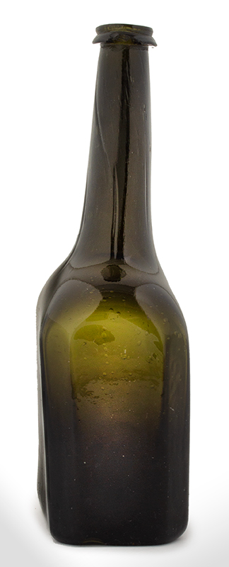 Antique Wine Bottle, Rare Half Size, Rectangular Octangular Cylinder English, entire view 6