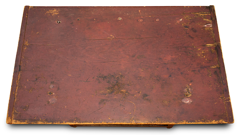 Tavern Table, New England, Original Red Paint, entire view 4