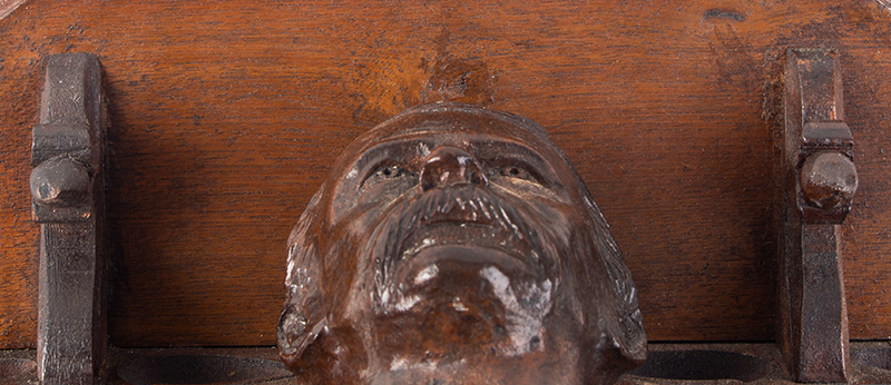 John Haley Bellamy Carved Wall Bracket (Shelf), Patriotic, Full Portrait, Eagle, Bunting Kittery, Maine and Portsmouth, New Hampshire (1836-1914) Possibly Titcomb & Bellamy, detail view 7