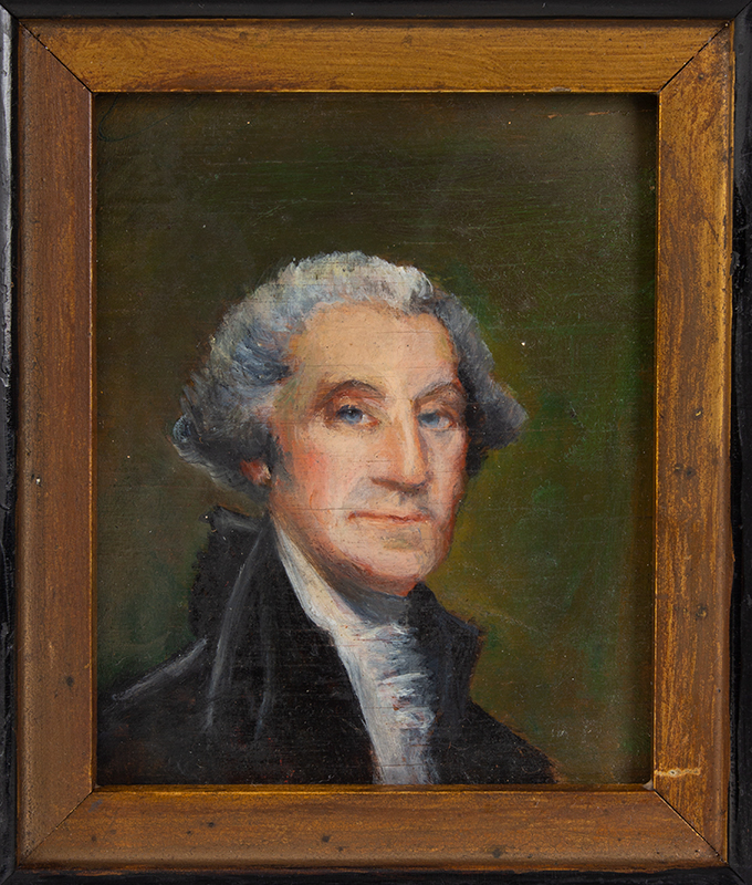 Portrait, George Washington After Gilbert Stuart’s Gibbs-Channing-Avery Portrait, detail view