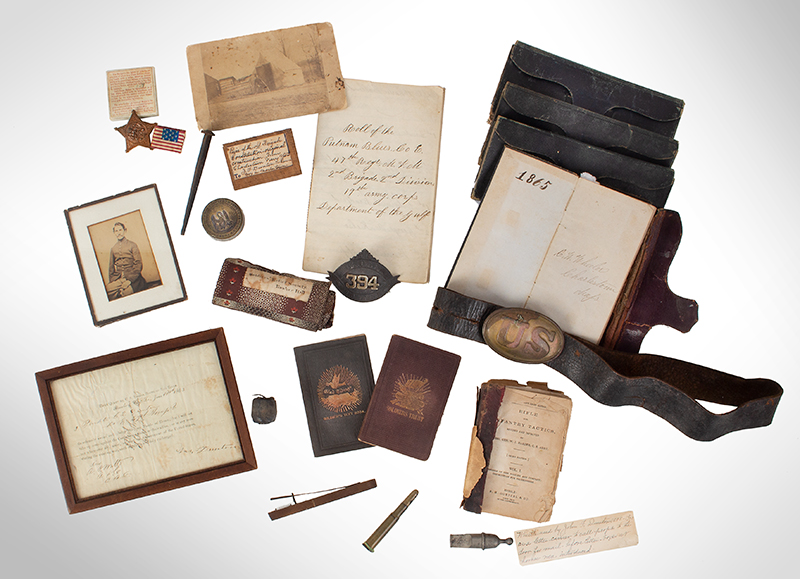 Historical Family Archive, Boston Interest, Several Primary Civil War Era Items Including 4 Diaries, Historical Artifacts, Civil War Items, entire view