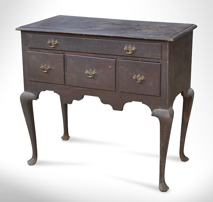 Serving Table, Make-Do, Period Queen Anne Highboy Base  Mid-19th Century Assemblage, entire view