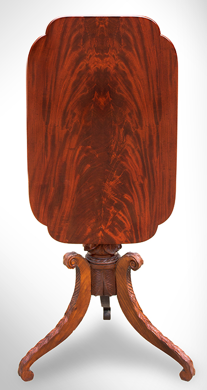 Candlestand, Classical, Tilt-top, Outstanding Wood Grain, Likely Albany, NY, entire view 2