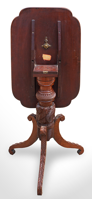 Candlestand, Classical, Tilt-top, Outstanding Wood Grain, Likely Albany, NY, entire view 3