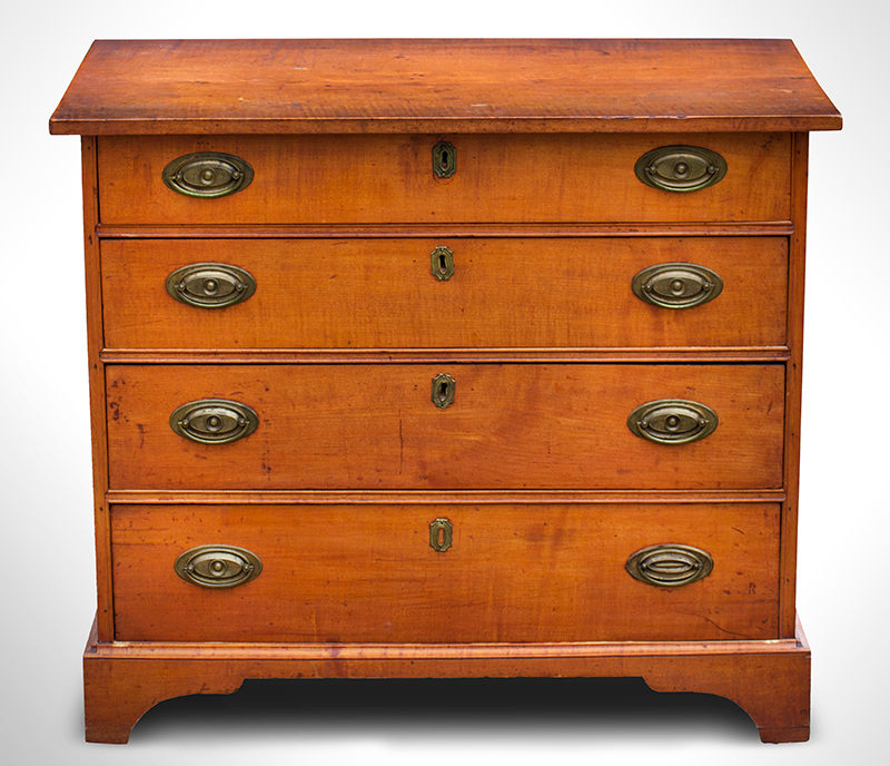 Chippendale Chest of Drawers, Four Drawers, entire view 1