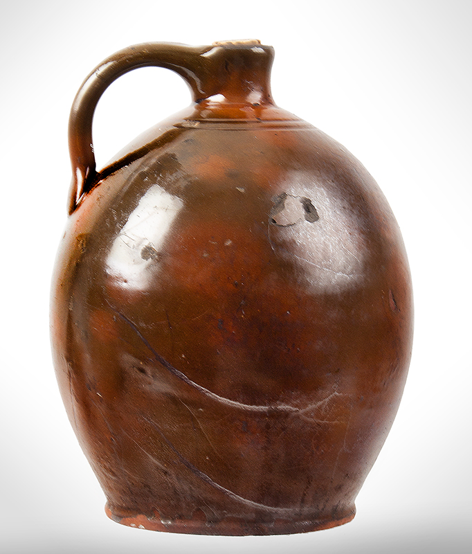 Redware, Gonic NH Jug, entire view 2