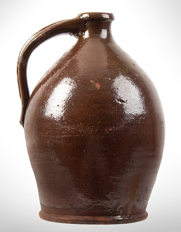 Redware, Maine or NH Jug, entire view