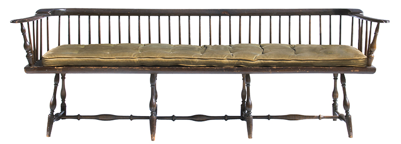 Settee, Windsor Bench, Probably Connecticut, entire view 2