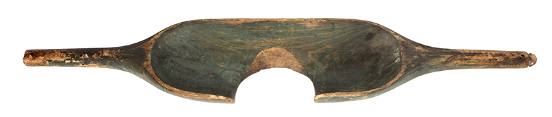 Shoulder Yoke for Carrying Buckets in Original Green Paint New England, entire view