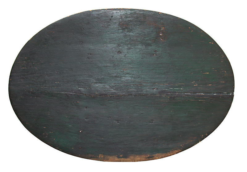 Early American Tea Table, A.K.A. Tavern Table, Historic Surface, Green Paint, top view
