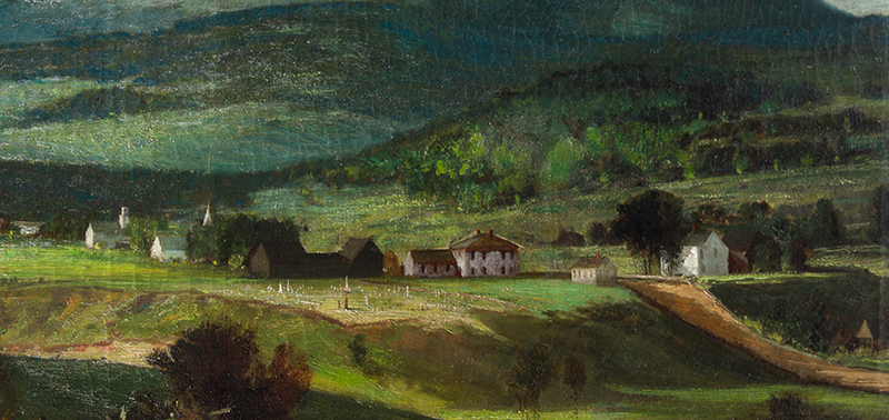 Painting, View of Mt, Tabor from Danby, Vermont, detail view 2