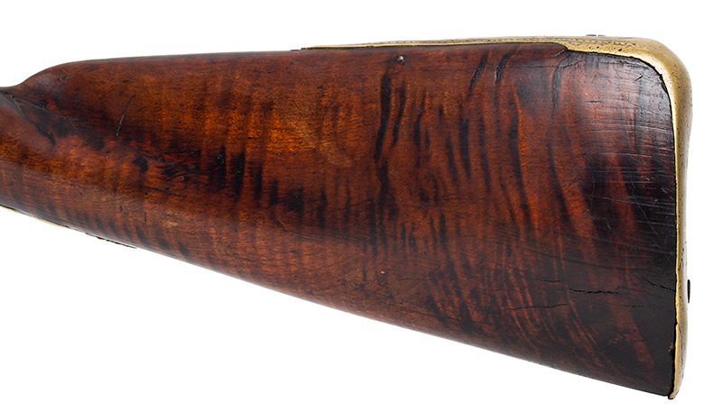 18th Century Musket, American Assembled Fowler, Curly Maple Stock, stock