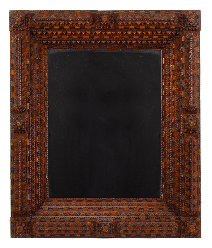 Tramp Art, Picture or Mirror Frame, Outstanding Detail, Image 1