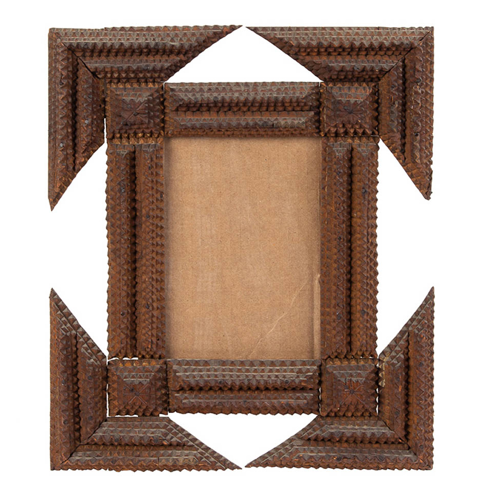 Tramp Art Picture Frame... Dramatic, Image 1