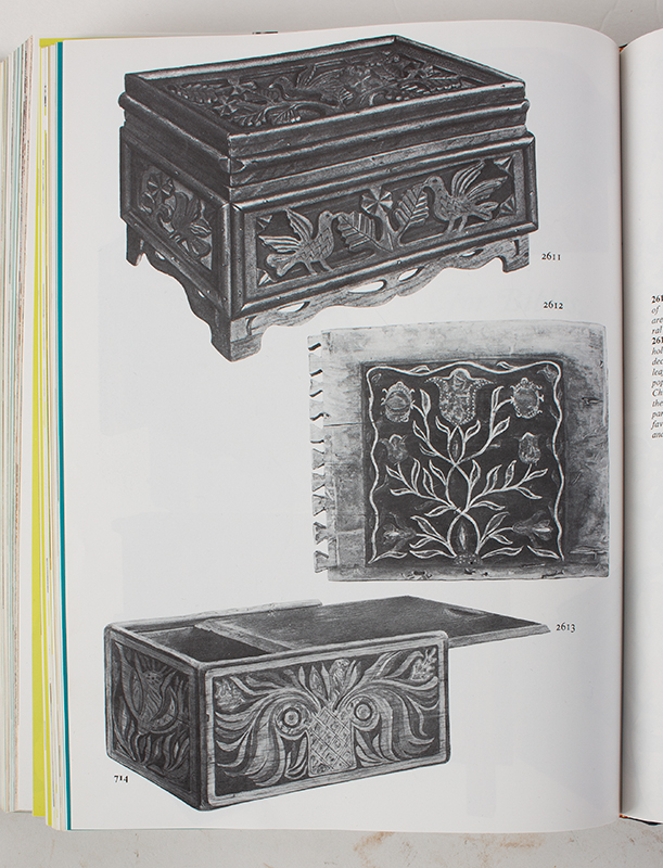 Folk Art Candle box, Polychrome Urn and Flowers, Tulip Ends Northumberland County, Pennsylvania, page 714