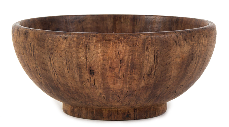 Treen, Burl Bowl, Miniature, Finely Turned, entire view