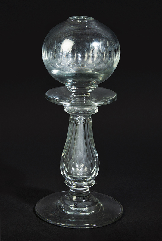 Blown Glass Whale Oil Lamp, Pittsburgh, Lacemaker Form, Image 1