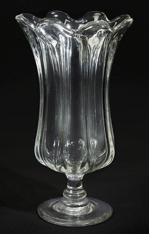 Blown Glass Celery Vase, Pittsburgh, 8 Pillar Mold Pattern, Image 1
