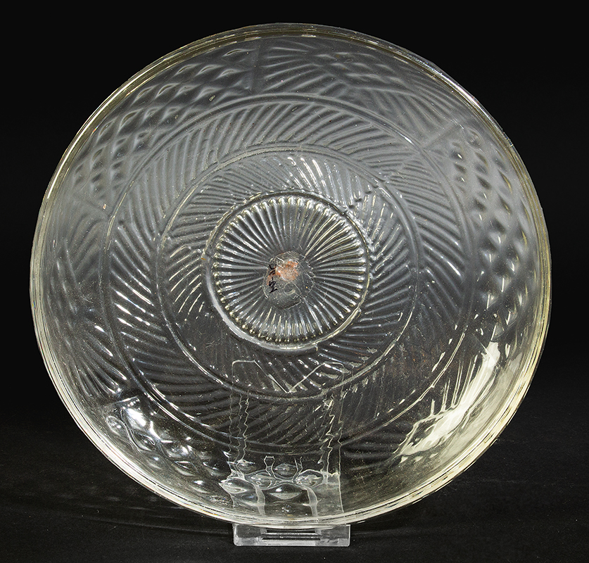 Blown Three Mold Glass Bowl, Pan, G-III-21, Type 25 Base, Image 1