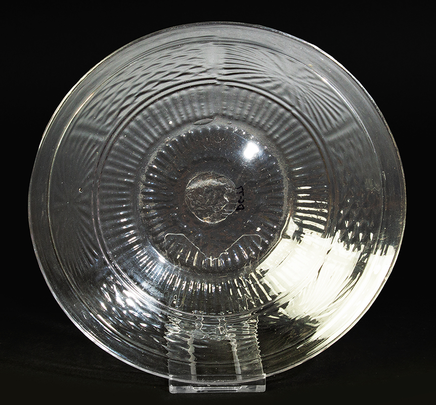 Blown Three Mold Glass Bowl, Pan, G-III, Type-25 Base, Image 1