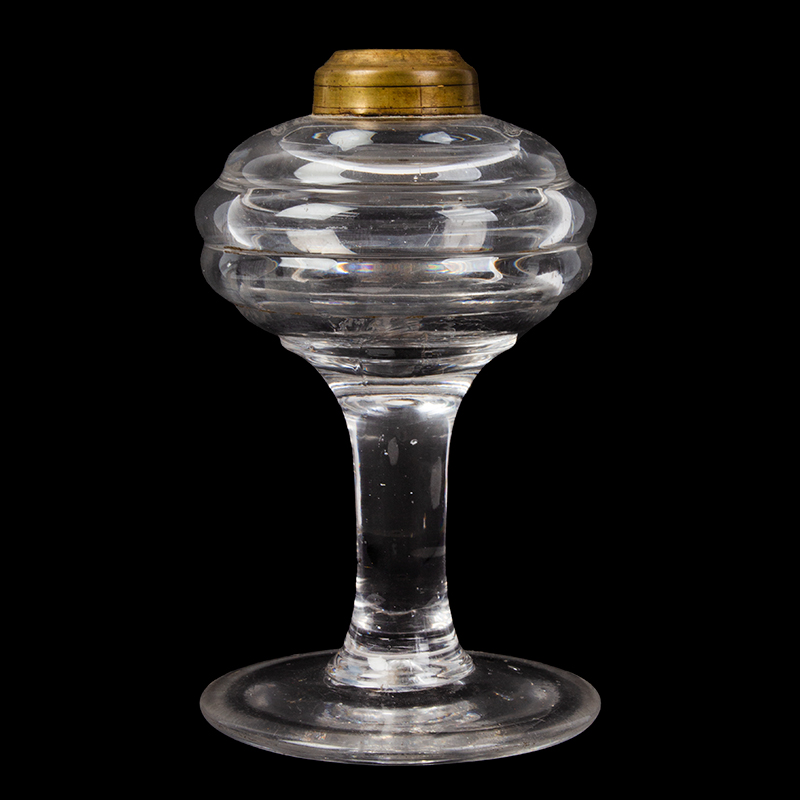 Boston and Sandwich Glass Company, Beehive Form, Whale Oil Lamp, Image 1