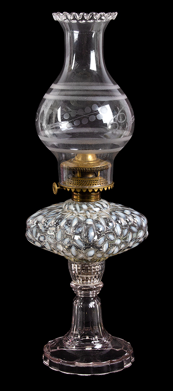 Hobbs Snowflake Fluid Lamp, US Glass Co., Image 1