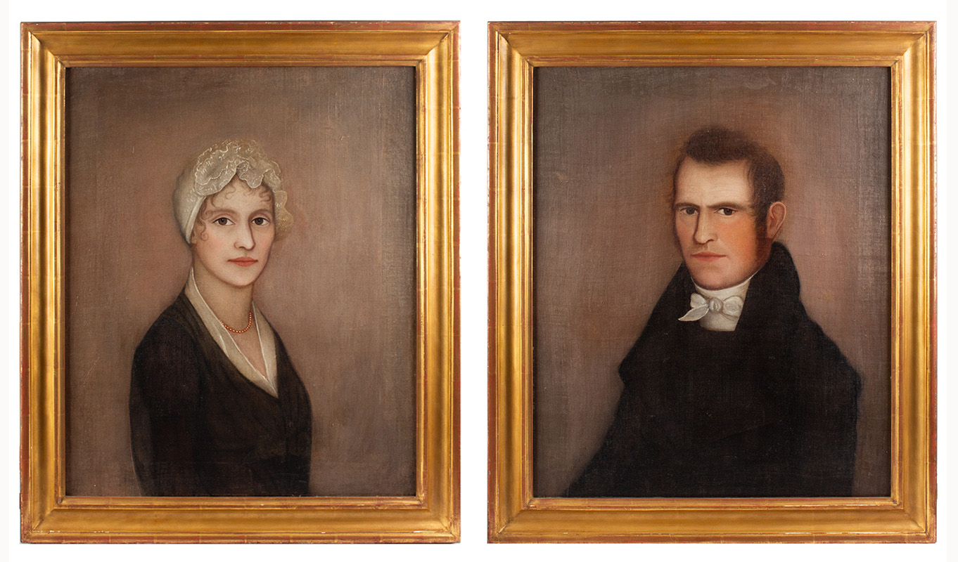 Ammi Phillips, Portraits of Mr. and Mrs. Hardy, The Border Period, Image 1