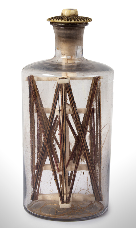 Folk Art Bottle Whimsey, Probably Sailor Made, Yarn Winding Swift, Image 1