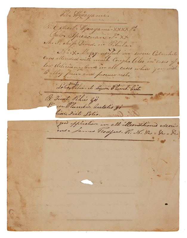 Letter Archive, Asst. Surgeon James Rogers, H.M.S. Revenge Included are 5 19th century surgical instruments; 2 by M. Wocher, 3 by Luer, entire view 2
