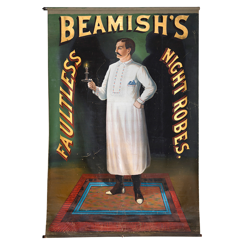 Beamish's Faultless Night Robes, Trade Sign. Signed: Brooke Sign Co, Image 1