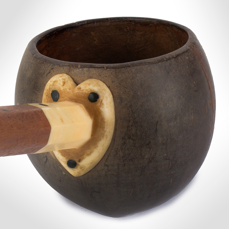 Dipper, Coconut Shell, Sailor Made Ladle, detail view