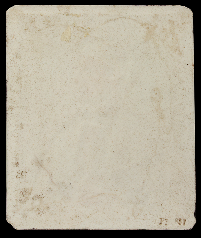 Abraham Lincoln, Mourning Lithophane Plaque, Columbia in Mourning Titled: “ABRAHAM LINCOLN”, back view