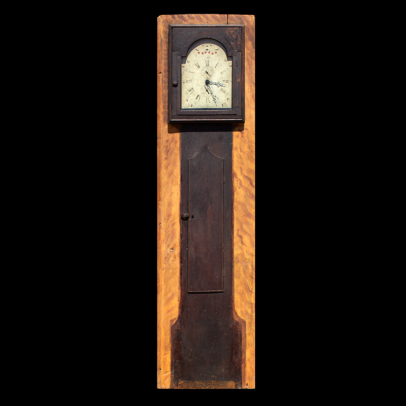 Architectural Tall Clock, Built-in Wall Panel Section From Period Room, Image 1
