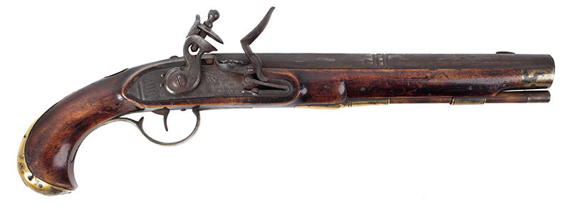 Flintlock Kentucky Style Pistol, Likely Southeastern Pennsylvania, Original Condition, right facing