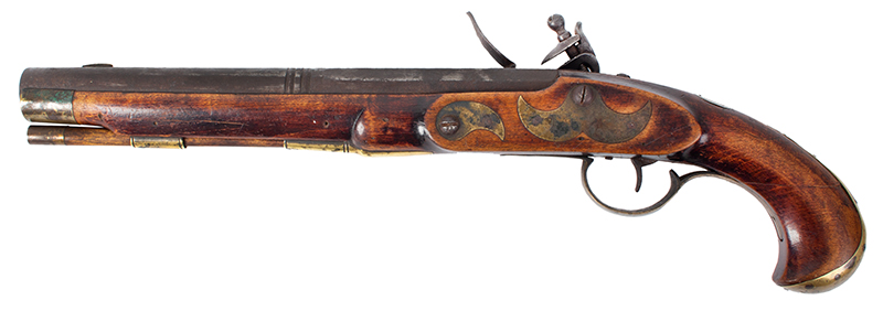 Flintlock Kentucky Style Pistol, Likely Southeastern Pennsylvania, Original Condition, left facing