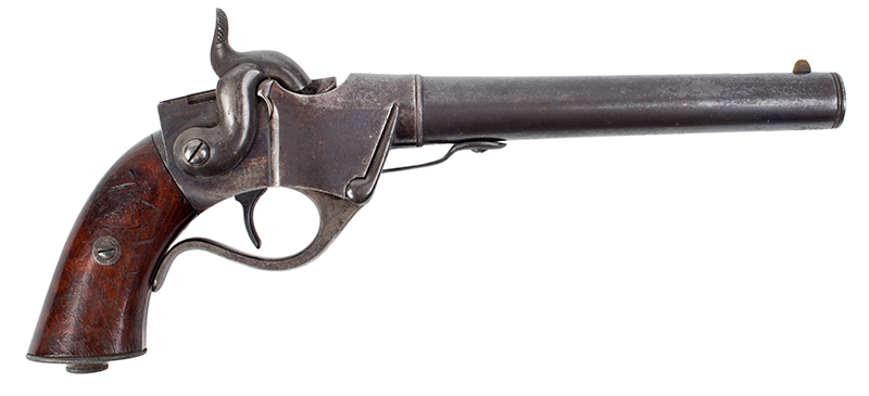 Sharps 2nd Type Single Shot Pistol, Model 1854 Breech Loading, .36 Caliber, Image 1