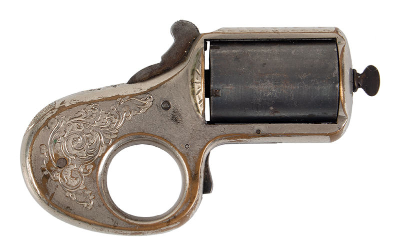 Knuckle Duster Revolver, Scarce Two-Tone Finish, James Reid Catskill, New York, Serial number: 12892, right facing