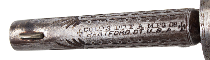 Colt Open Top Pocket Model Revolver, Engraved Special Factory Engraving Serial number: 62266, .22-Caliber Rim Fire, 7 Shot, address