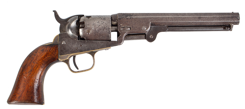 Colt Pocket Model 1849, Early, All Matching, Desirable 6-Inch Barrel Serial Number: 45824, right facing