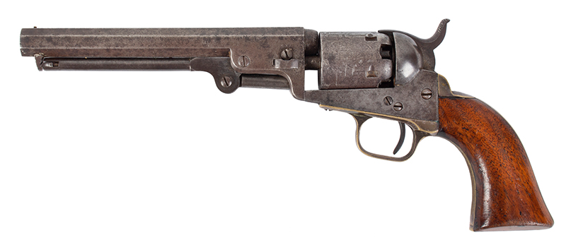 Colt Pocket Model 1849, Early, All Matching, Desirable 6-Inch Barrel Serial Number: 45824, left facing