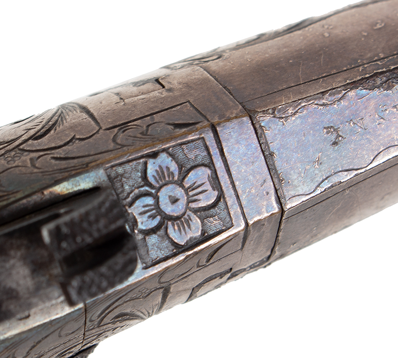 Moore’s Firearms, Number 1 Derringer 98% Silver, Engraved, 1863 Patent Serial number: 1038, detail