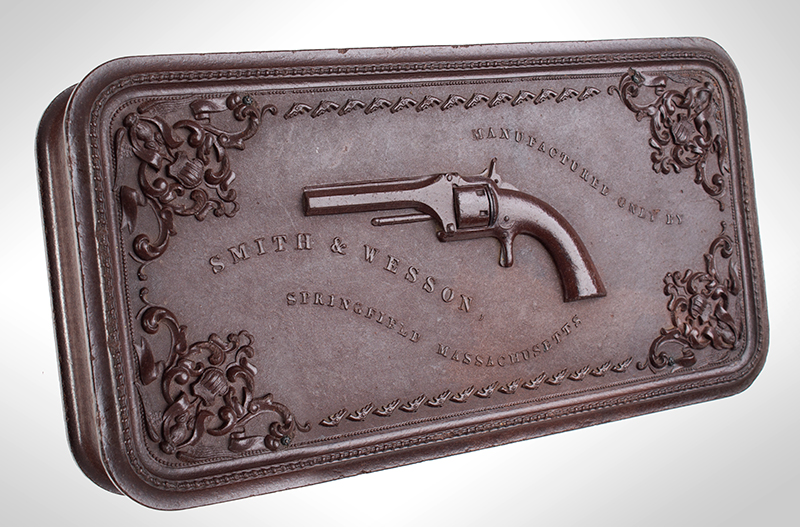 Smith & Wesson's 1st Model Revolver Union Gutta Percha Case, SCARCE, Image 1