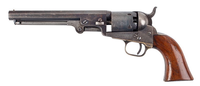 Colt Model 1849 Revolver, W. L. Ormsby Signature is Complete and Readable Serial number 67779, all matching; standard New York markings, early gun, left facing