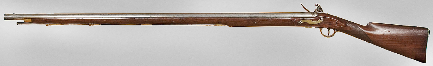 American Militia Flintlock Officer’s Fusil, a Fine Musket Made for an Officer Lock Marked JP MOORE / Warranted (Unlocated), left facing