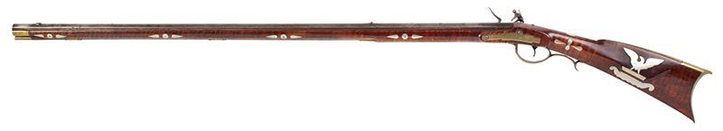 Kentucky Rifle, Original Flintlock, Upper Susquehanna School Out of circulation since the 1940s, not seen until very recently when purchased., left facing