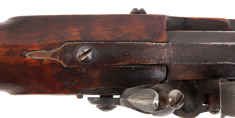 Kentucky Rifle, Original Flintlock, Upper Susquehanna School Out of circulation since the 1940s, not seen until very recently when purchased., tang view