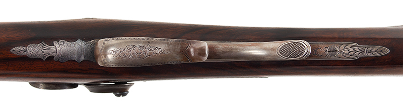 Nineteenth Century Cased Target Rifle, Nelson Lewis, Troy, New York Owned by Otis Wright, Troy, NY, trigger guard