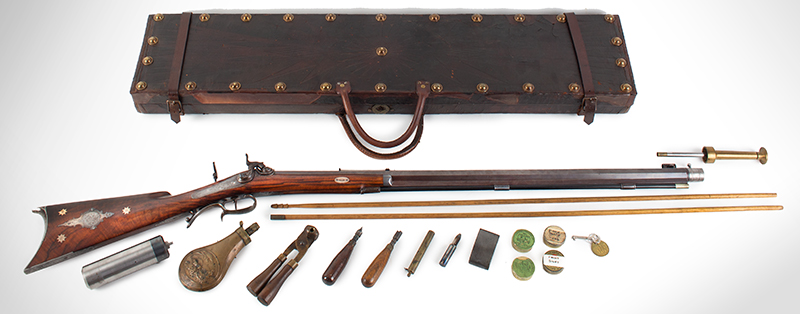 Nineteenth Century Cased Target Rifle, Nelson Lewis, Troy, New York Owned by Otis Wright, Troy, NY, entire view