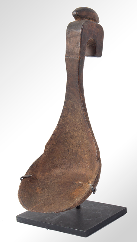 Native American Carved Wooden Effigy Ladle, Scoop, Image 1